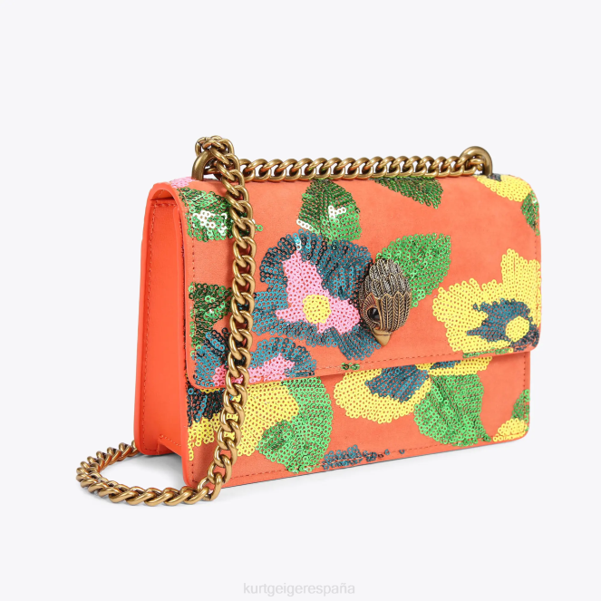 Kurt Geiger mujer bandolera pequeña london shoreditch 2LPR114 | bolsas naranja